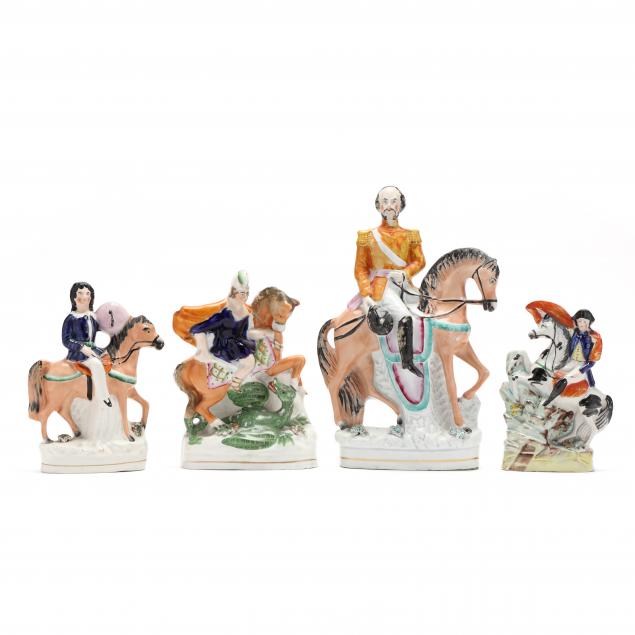 four-staffordshire-equestrian-figurines