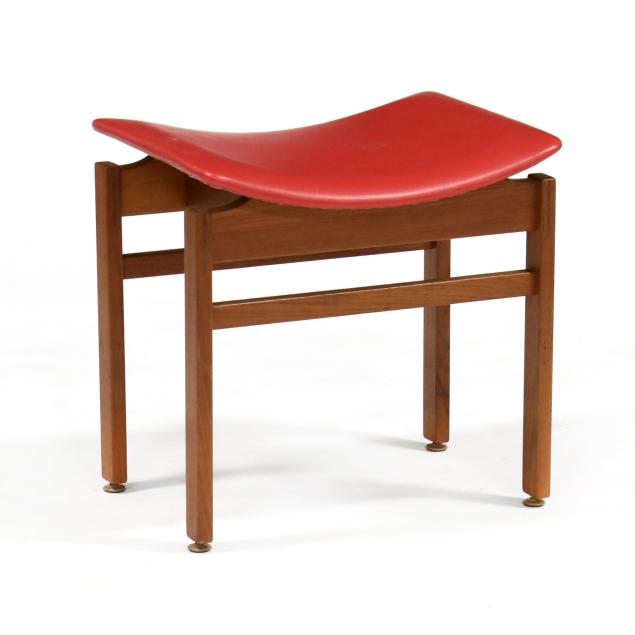 inger-klingenberg-denmark-1932-1997-teak-and-naugahyde-stool