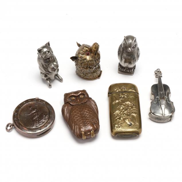 seven-vintage-figural-matchsafes