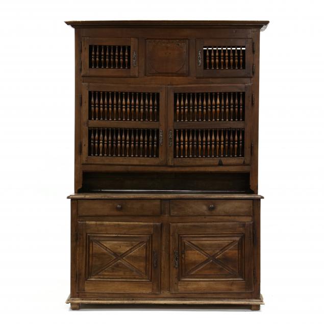 antique-french-walnut-step-back-cabinet