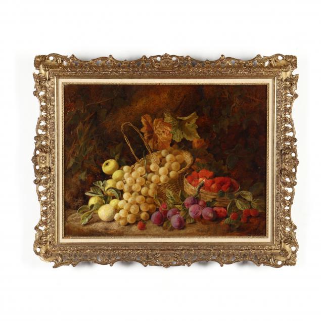 george-clare-english-1830-1900-grapes-apples-plums-and-strawberries-on-a-mossy-bank