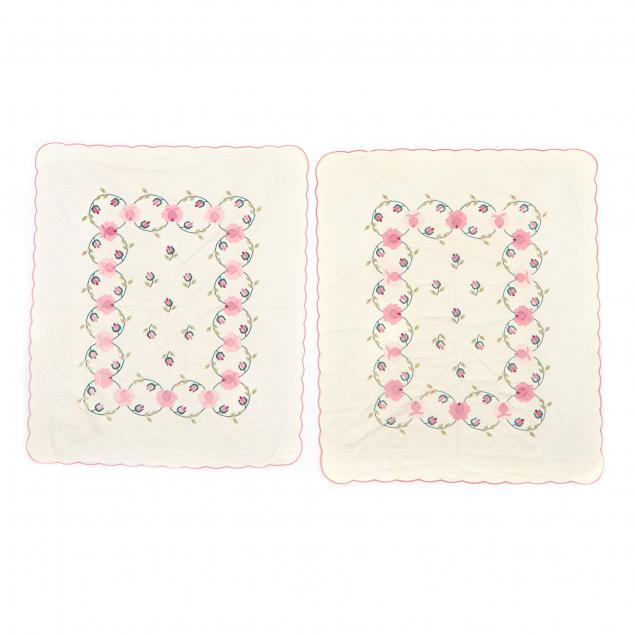 pair-of-vintage-applique-quilts