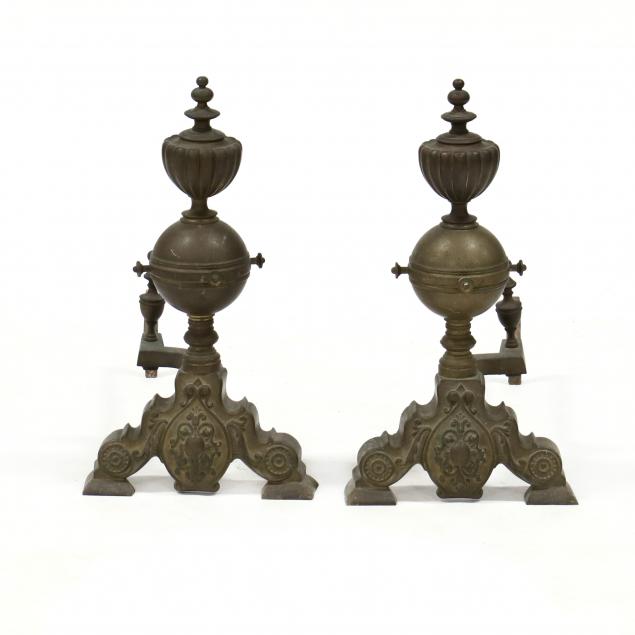 pair-of-continental-brass-andirons
