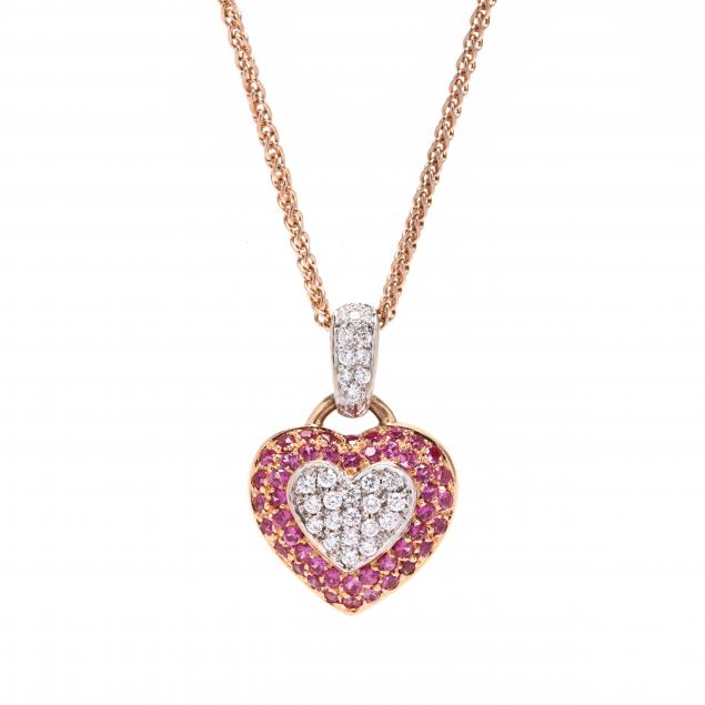 bi-color-gold-pink-sapphire-and-diamond-pendant-necklace