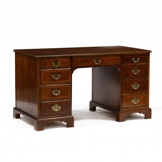 baker-double-pedestal-mahogany-desk