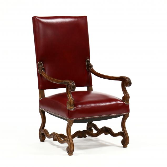 spanish-style-carved-walnut-armchair