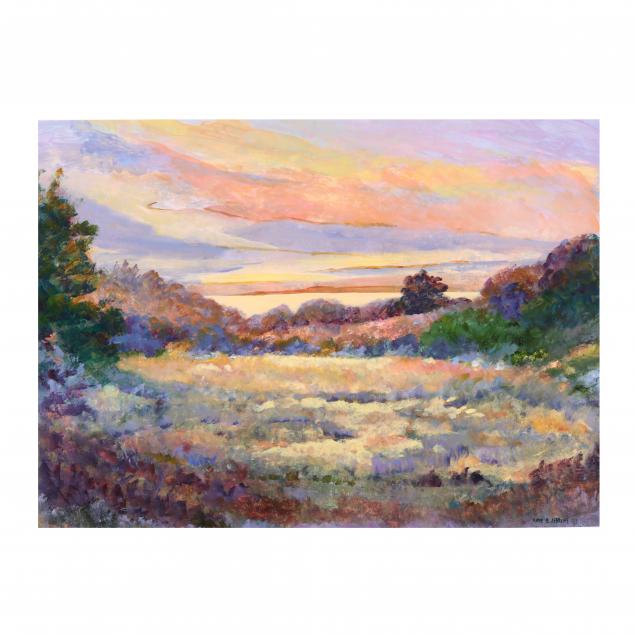 anne-haynes-jenkins-nc-impressionist-style-shoreline-at-sunset