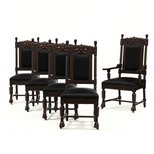 set-of-five-antique-carved-mahogany-dining-chairs