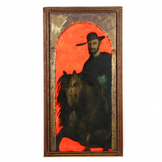 stephen-white-nc-large-painting-of-a-man-on-a-horse