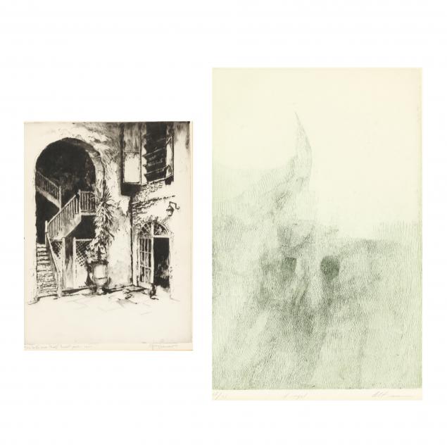 two-etchings-by-american-artists-gerry-peirce-and-harold-altman