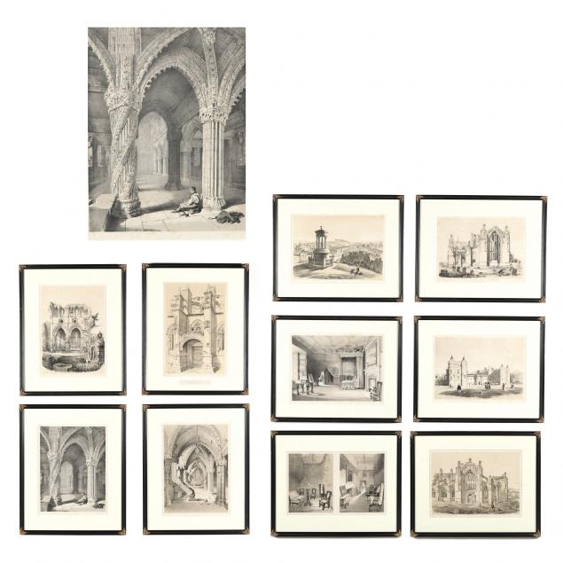collection-of-ten-antique-lithographs-from-swarbreck-s-i-sketches-in-scotland-i