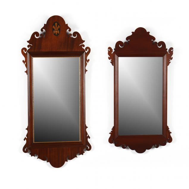 two-chippendale-style-mahogany-mirrors