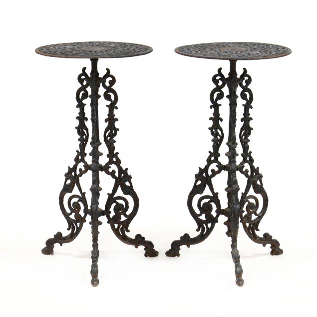 Pair of Victorian Style Cast Iron Stands (Lot 31 - The Caroline Faison ...