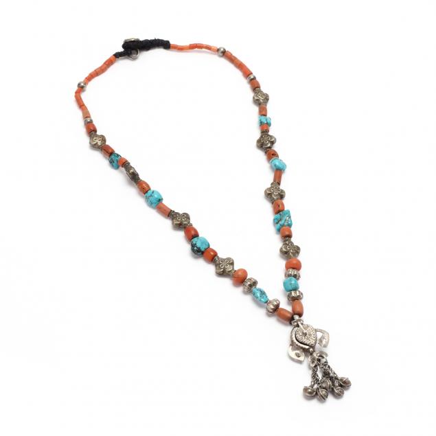 a-sino-tibetan-turquoise-and-coral-necklace