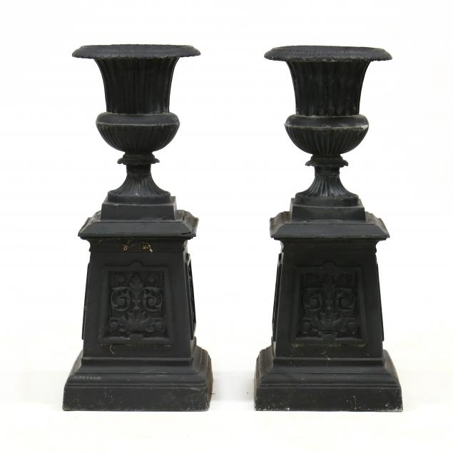 pair-of-classical-style-cast-aluminum-garden-urns-on-stands