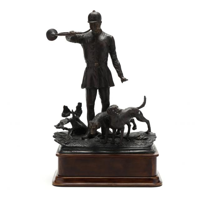 bronze-sculpture-of-a-fox-hunt