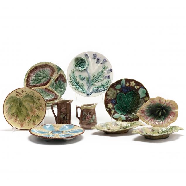 a-group-of-eleven-late-19th-century-majolica