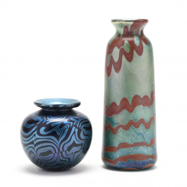 mark-peiser-american-born-1938-two-vintage-art-glass-cabinet-vases