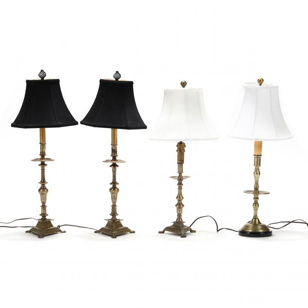 four-brass-altar-candlestick-lamps