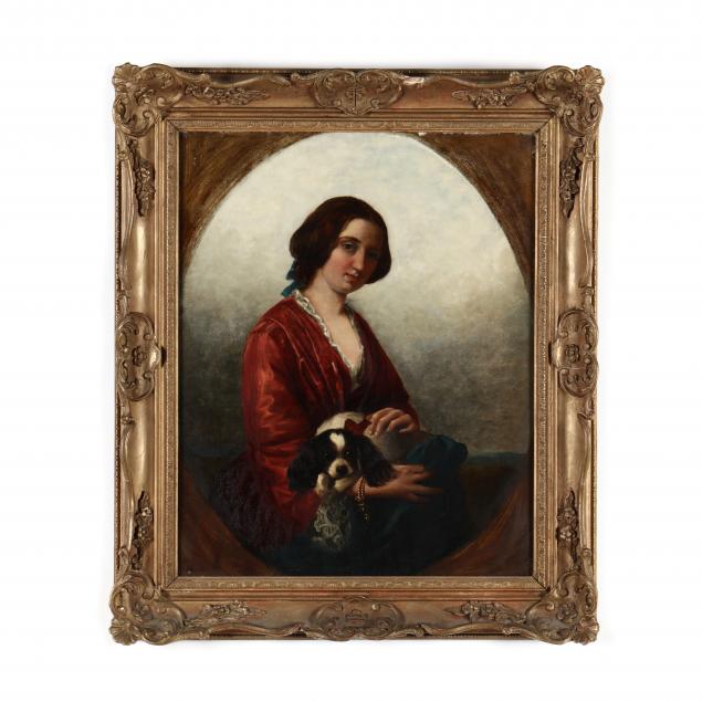 a-victorian-portrait-of-a-young-woman-with-cavalier-king-charles-spaniel