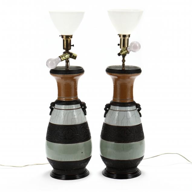 pair-of-large-chinese-three-glaze-vase-table-lamps