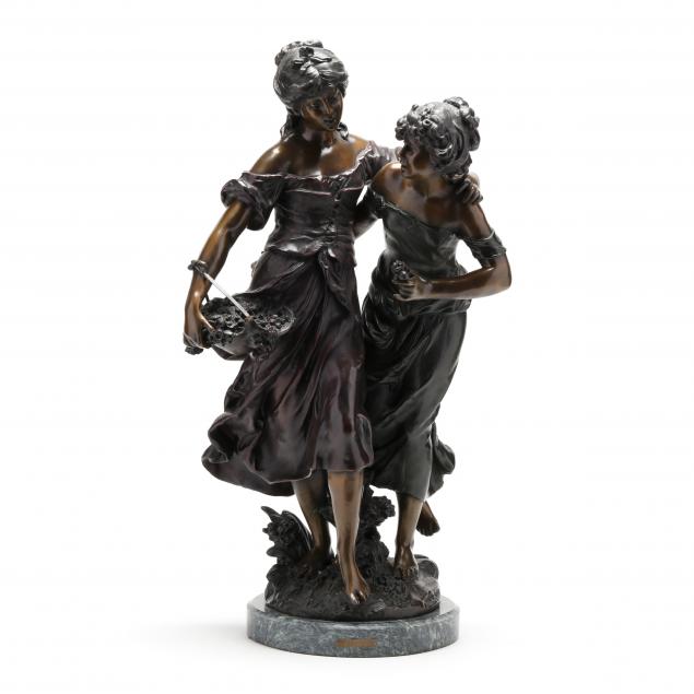 after-auguste-moreau-french-1834-1917-bronze-sculpture-of-two-maidens