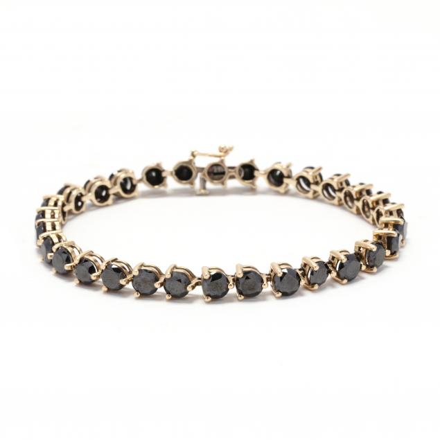 14kt-gold-and-black-diamond-line-bracelet