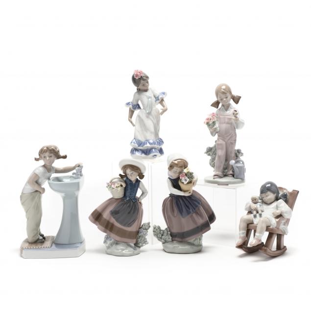 selection-of-six-lladro-figurines