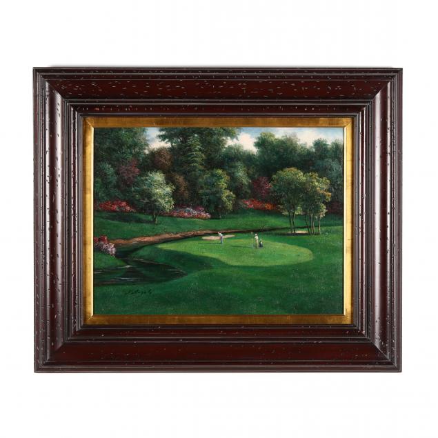 contemporary-painting-of-the-greenbrier-golf-course-west-virginia