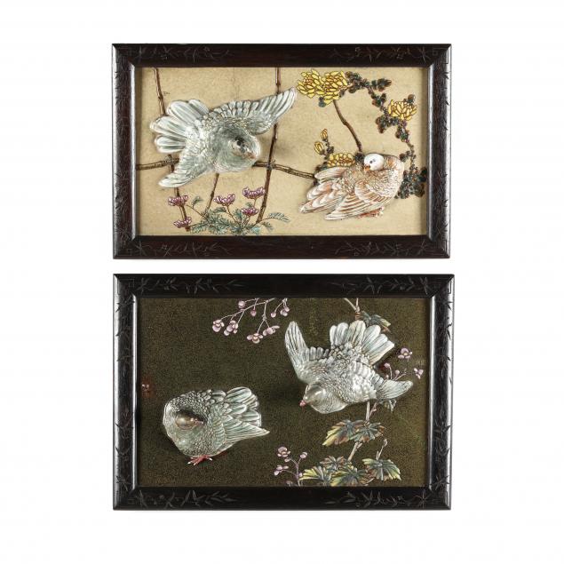 two-chinese-enamel-wall-plaques-with-birds