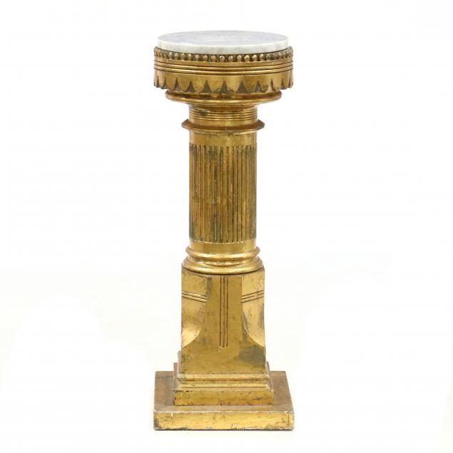 neoclassical-style-gilt-marble-top-pedestal