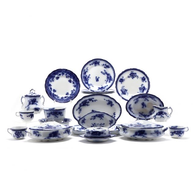 a-group-of-english-flow-blue-tableware-35-pieces-total