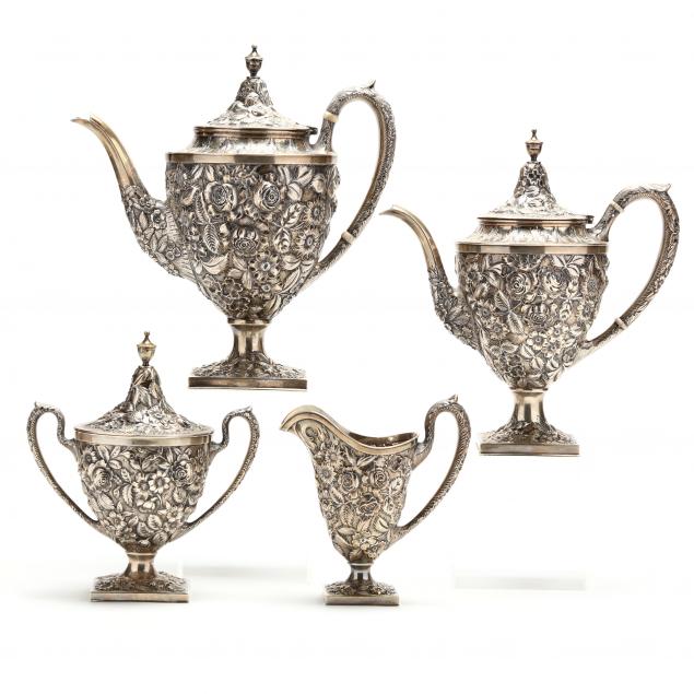 four-piece-baltimore-repousse-sterling-silver-tea-and-coffee-service