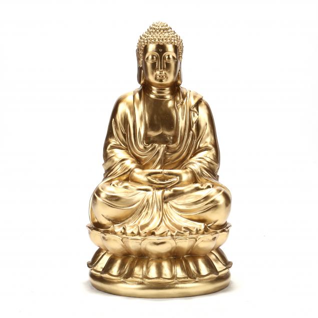 contemporary-large-gilt-seated-buddha