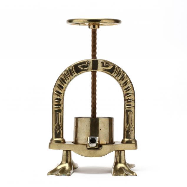 french-solid-brass-duck-press