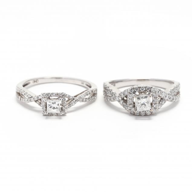 two-14kt-white-gold-and-diamond-engagement-rings