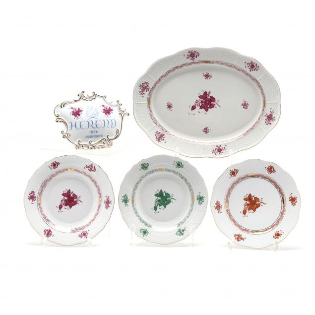 five-herend-porcelain-items-i-chinese-bouquet-i-pattern