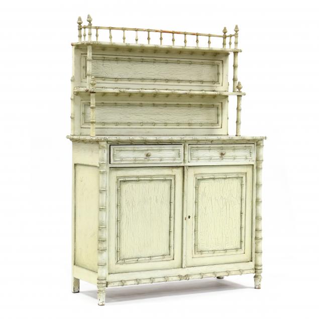 antique-continental-faux-bamboo-buffet