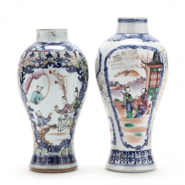 two-chinese-export-porcelain-cabinet-vases
