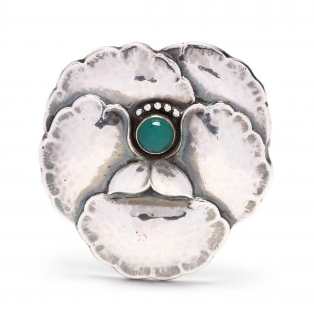 silver-and-gem-set-brooch-georg-jensen