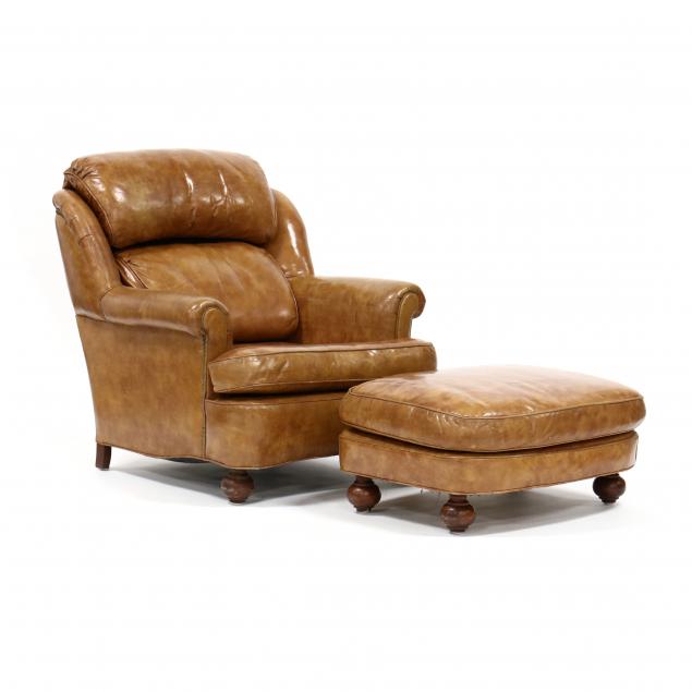 mid-century-leather-club-chair-and-ottoman-lord-taylor