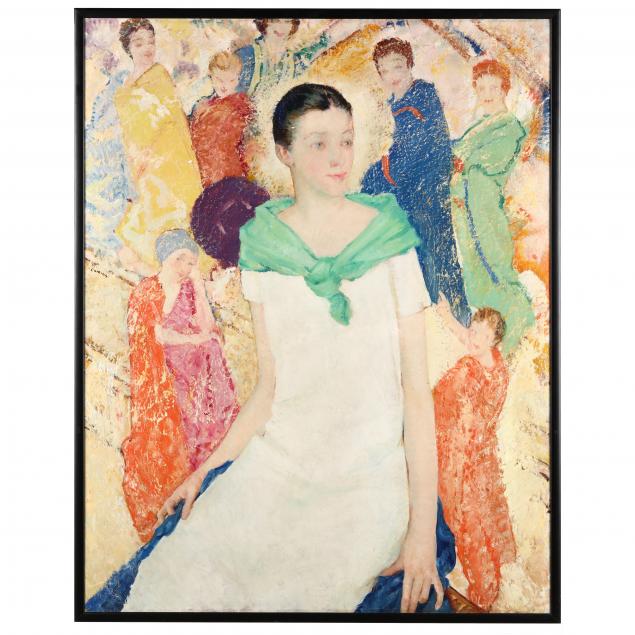 eben-farrington-comins-american-1875-1949-portrait-of-a-woman-with-celestial-figures