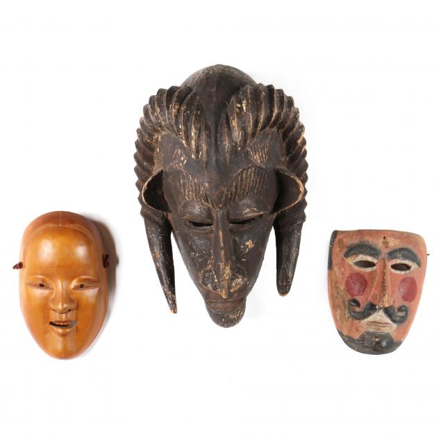 wooden-masks-from-three-continents