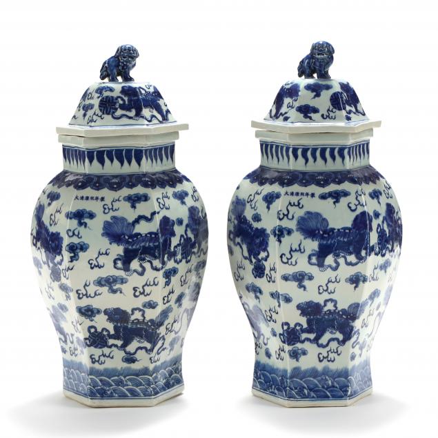 a-pair-of-large-chinese-porcelain-blue-and-white-covered-temple-jars