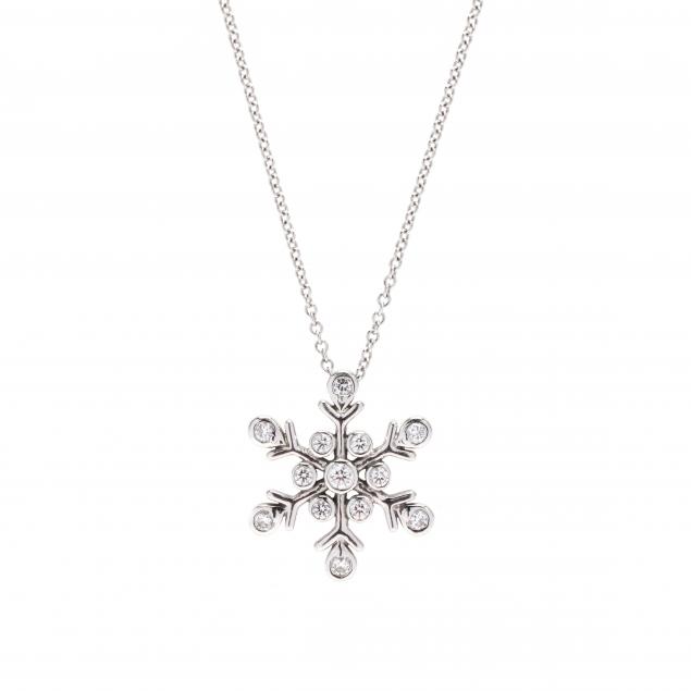 diamond snowflake necklace tiffany