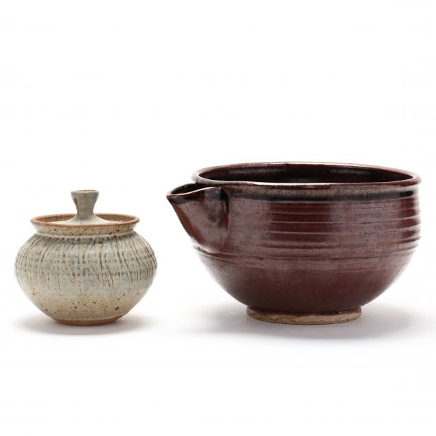karen-karnes-nc-two-pieces-of-black-mountain-college-pottery