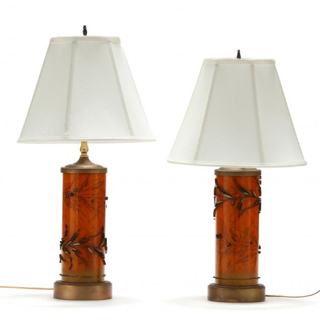 pair-of-wallpaper-printing-roll-table-lamps