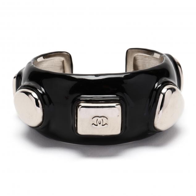 Chanel Pearl Heart CC Cuff Bracelet - Couture USA