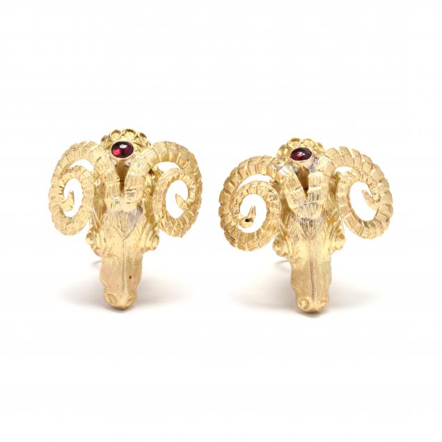 gold-and-gem-set-ram-s-head-motif-earrings