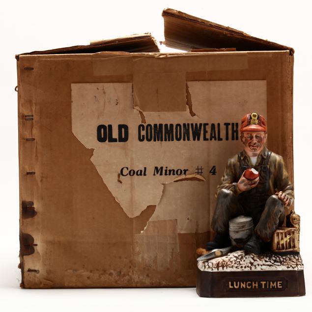 old-commonwealth-bourbon-whiskey-in-coal-miner-decanters